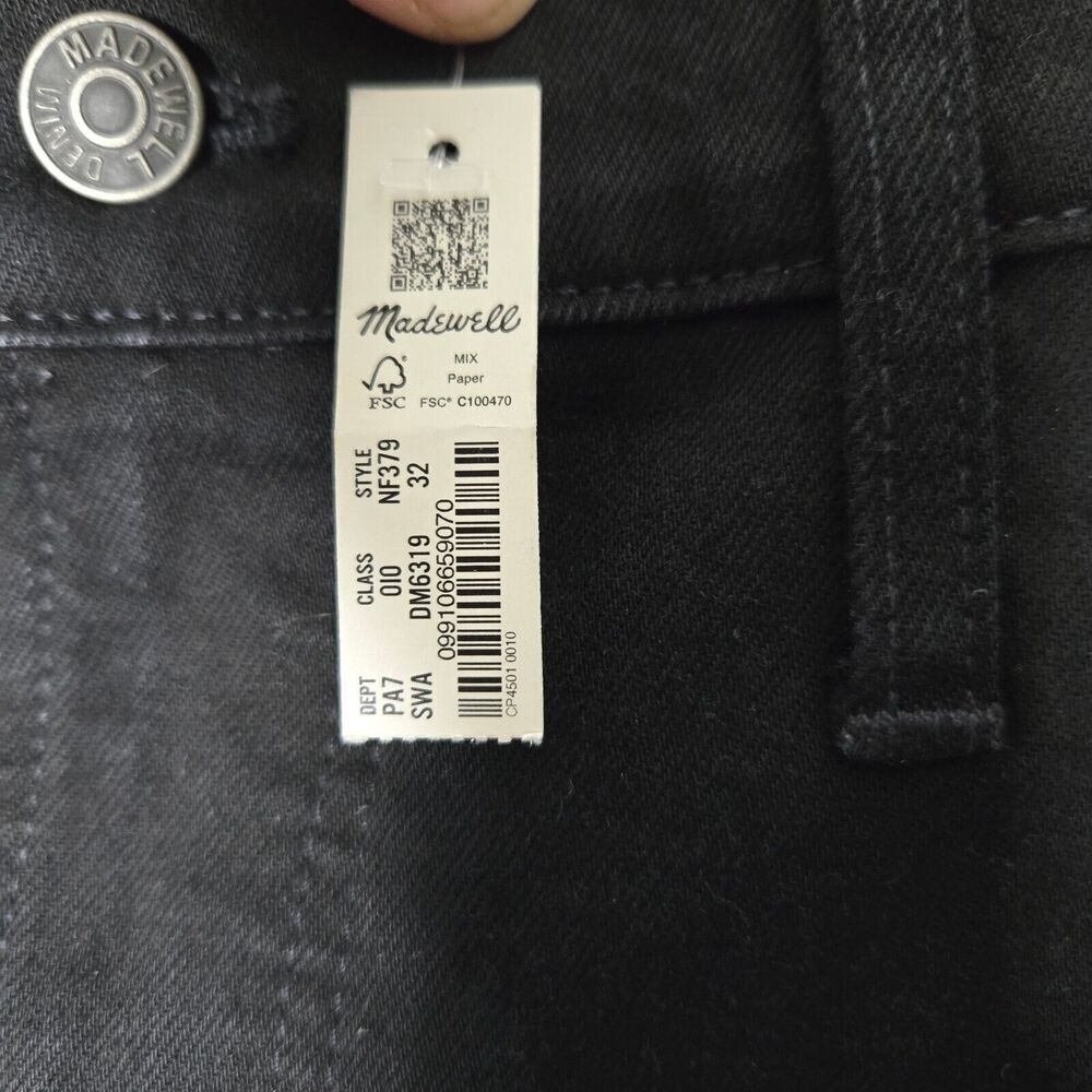 Madewell The Perfect Vintage Flare Black Jeans Women's Size 32 sherborn wash NWT - Picture 5 of 11
